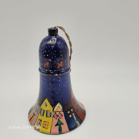 Vintage Hand Painted Lacquer Bell Ornament - Picture 5 of 8